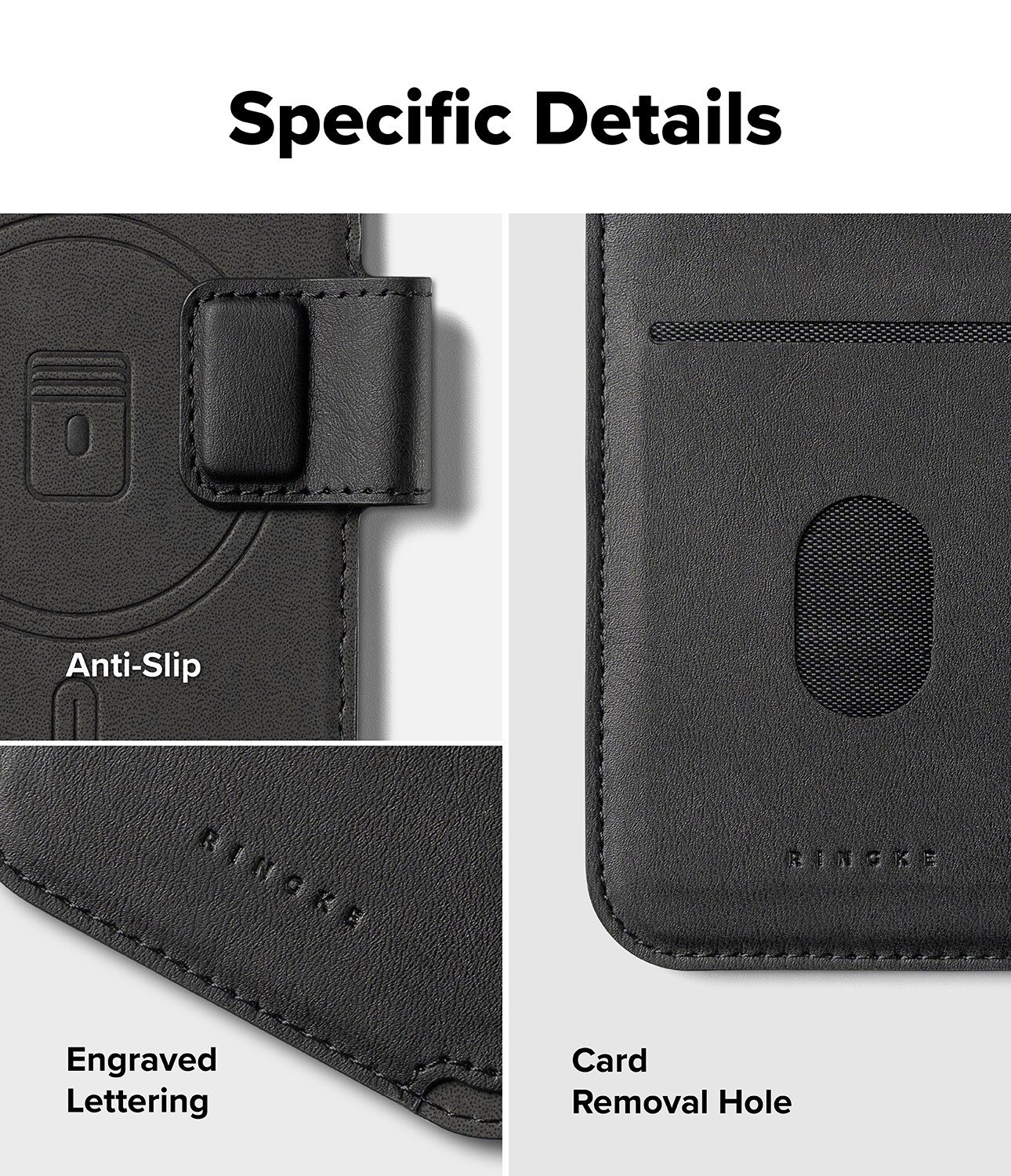 iPhone 17 Pro Folio Grip Wallet Magnetic, Sort