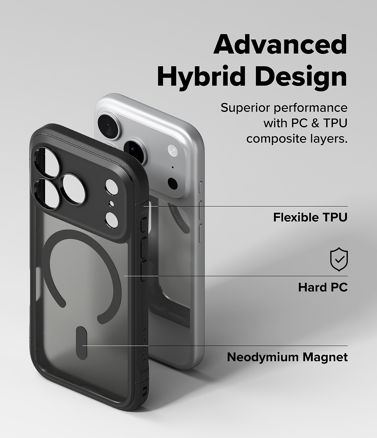 iPhone 17 Pro Fusion Bold MagSafe cover, Matte Black
