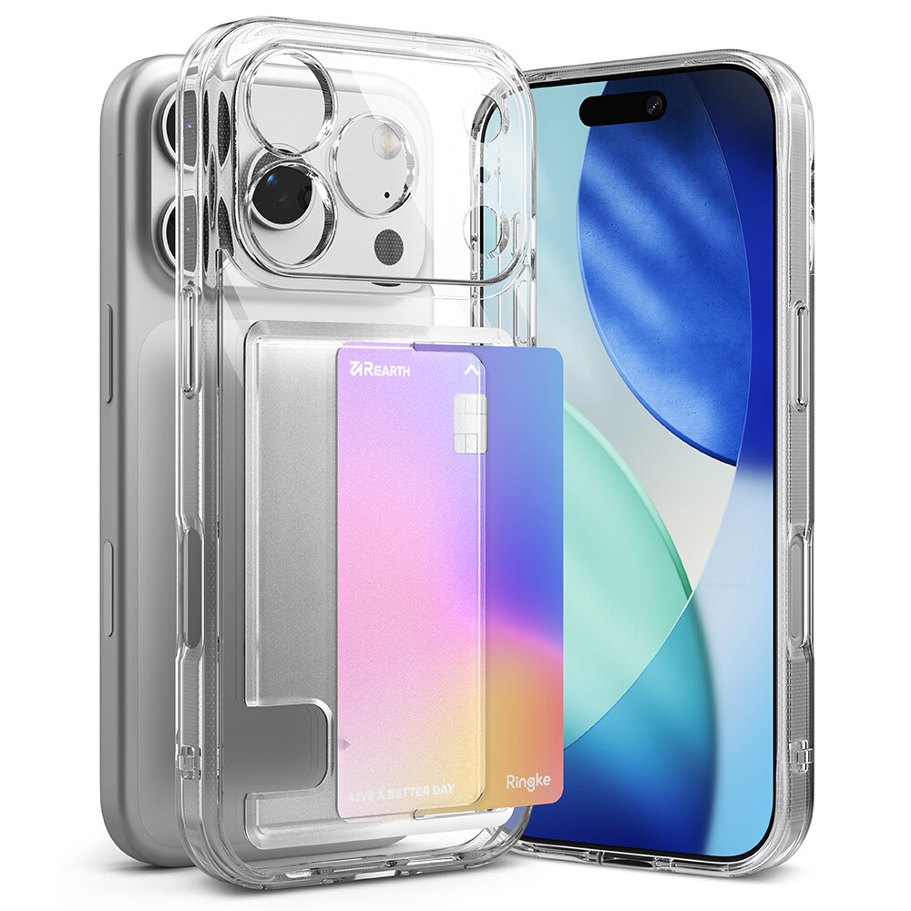iPhone 17 Pro Max Fusion cover med kortholder, Gennemsigtig