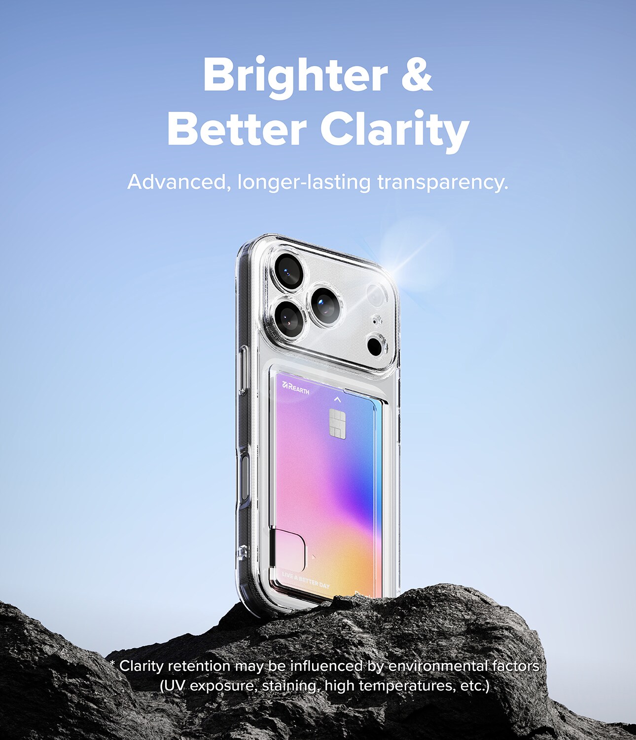 iPhone 17 Pro Max Fusion cover med kortholder, Gennemsigtig