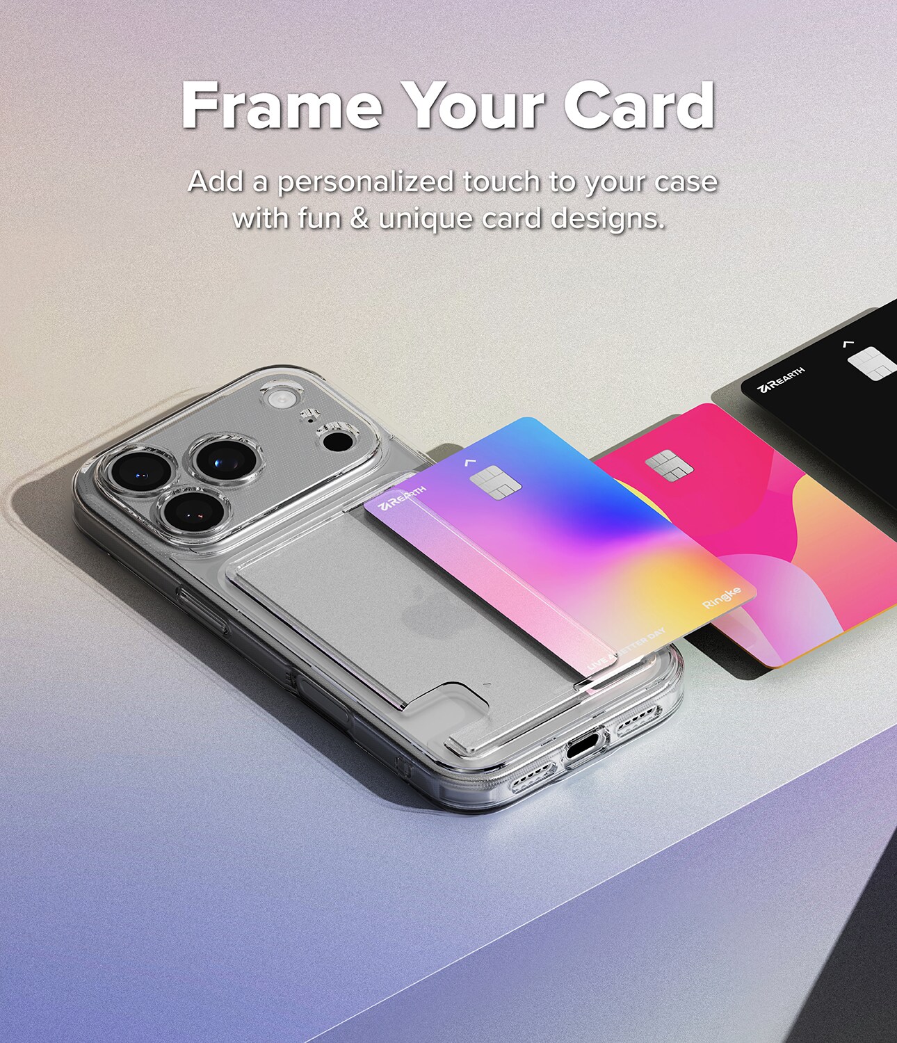 iPhone 17 Pro Max Fusion cover med kortholder, Gennemsigtig