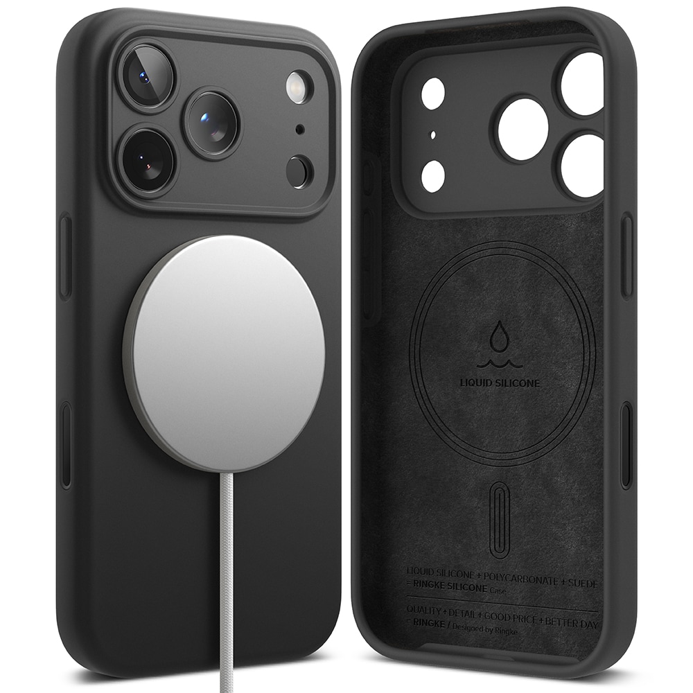 iPhone 17 Pro MagSafe silikonecover, Black