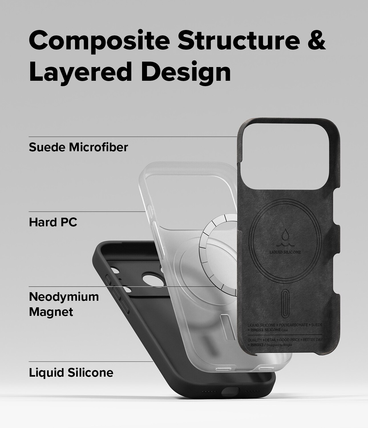 iPhone 17 Pro MagSafe silikonecover, Black