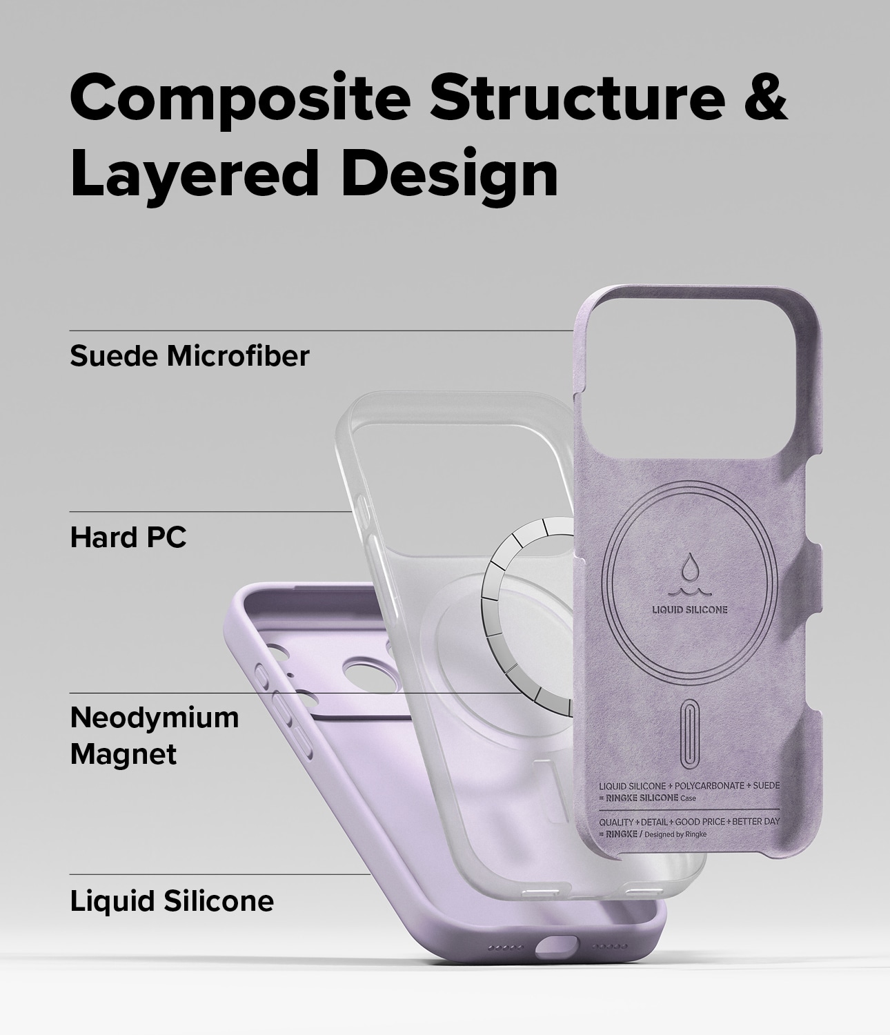 iPhone 17 Pro Max MagSafe silikonecover, Light Purple