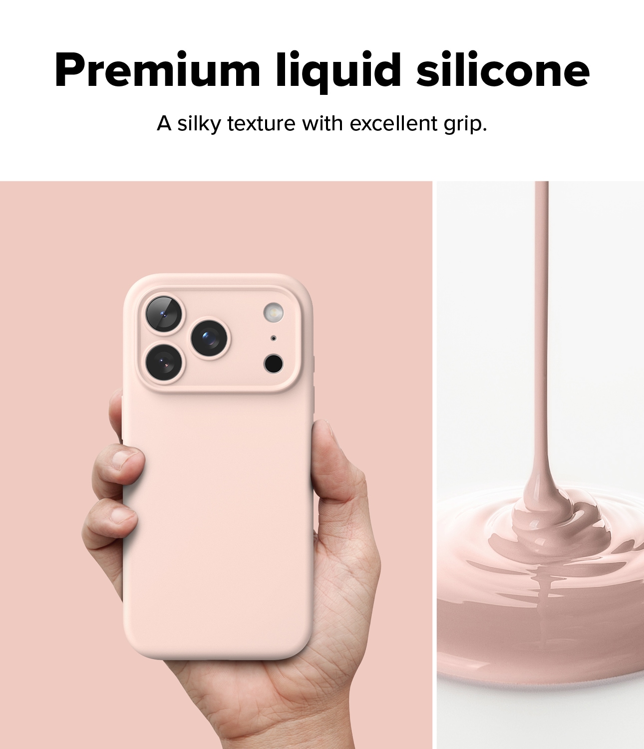 iPhone 17 Pro MagSafe silikonecover, Pink Sand