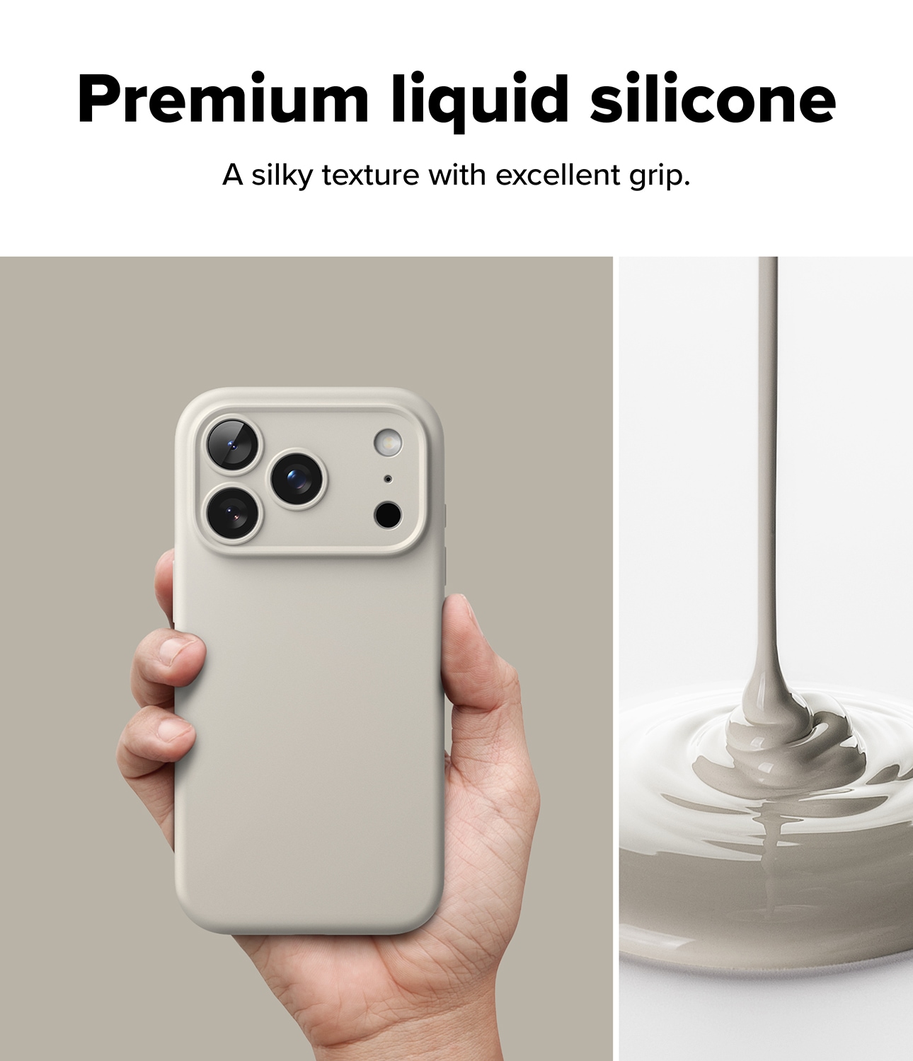 iPhone 17 Pro Max MagSafe silikonecover, Stone