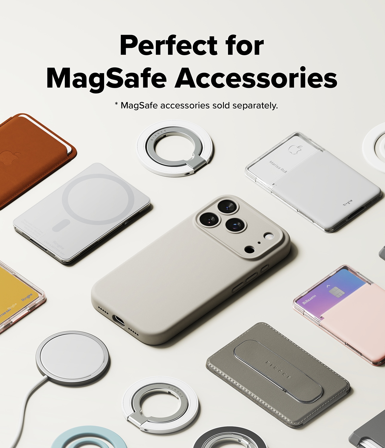 iPhone 17 Pro Max MagSafe silikonecover, Stone