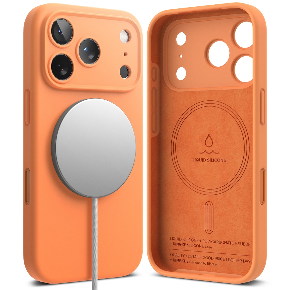 iPhone 17 Pro Max MagSafe silikonecover, Tangerine
