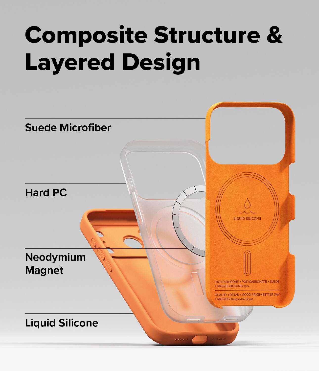 iPhone 17 Pro MagSafe silikonecover, Tangerine