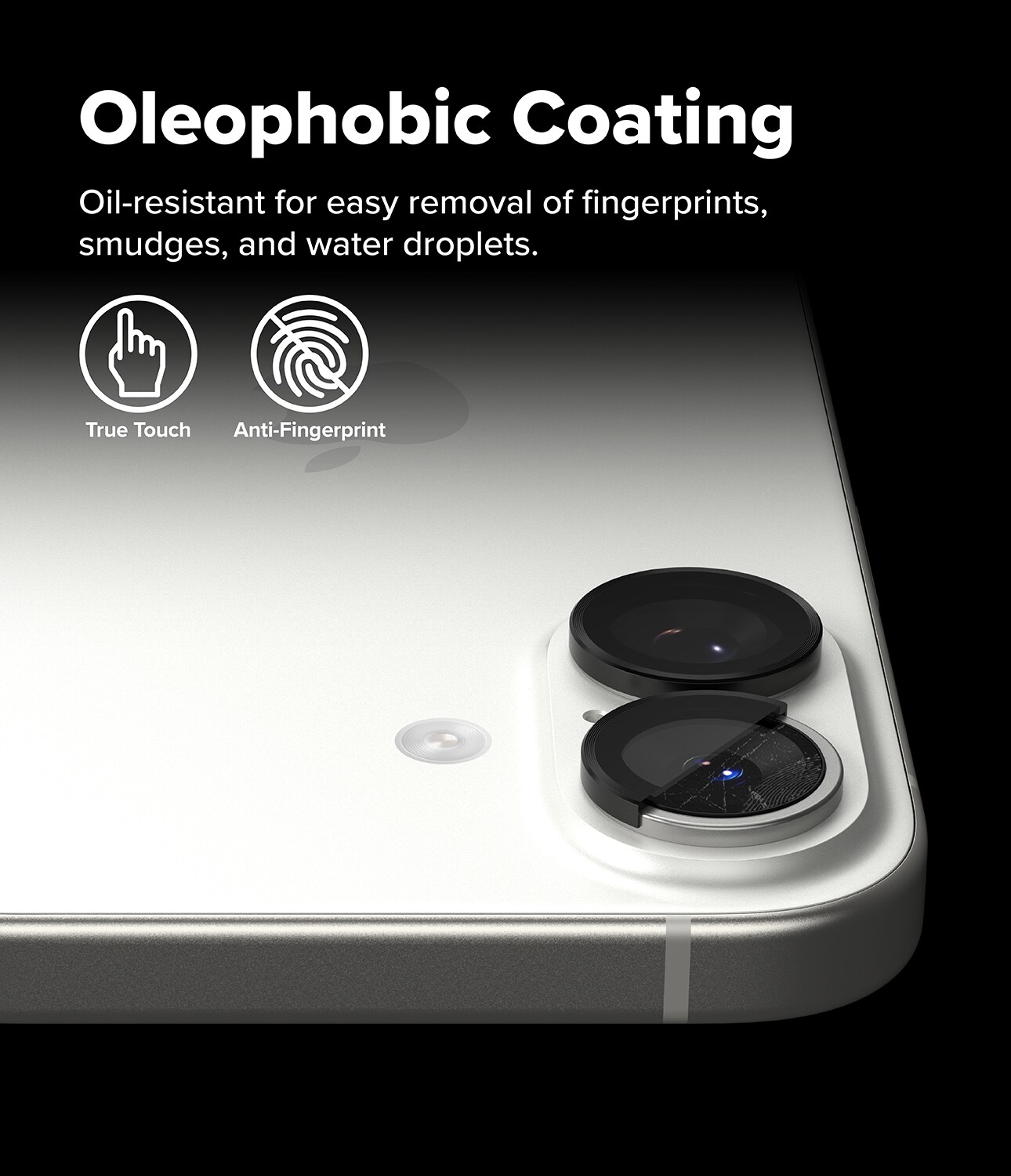 iPhone 17 2-pak linsebeskyttere med aluminiumsramme, Sort