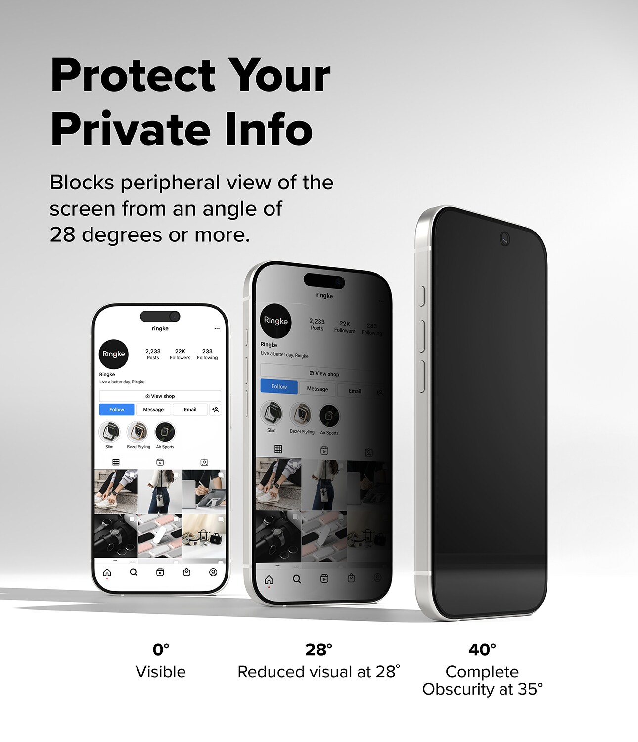iPhone 17 Anti-spy skærmbeskytter i glas med monteringsramme (2-pak)