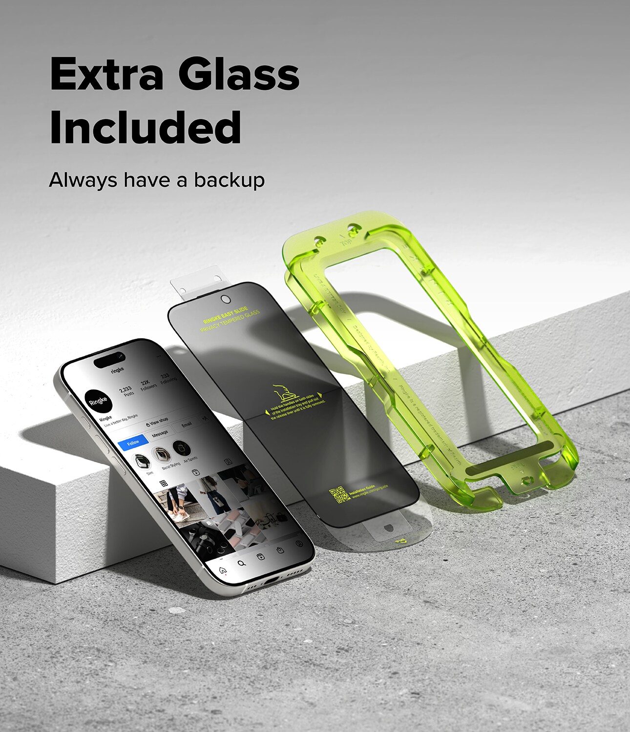 iPhone 17 Anti-spy skærmbeskytter i glas med monteringsramme (2-pak)