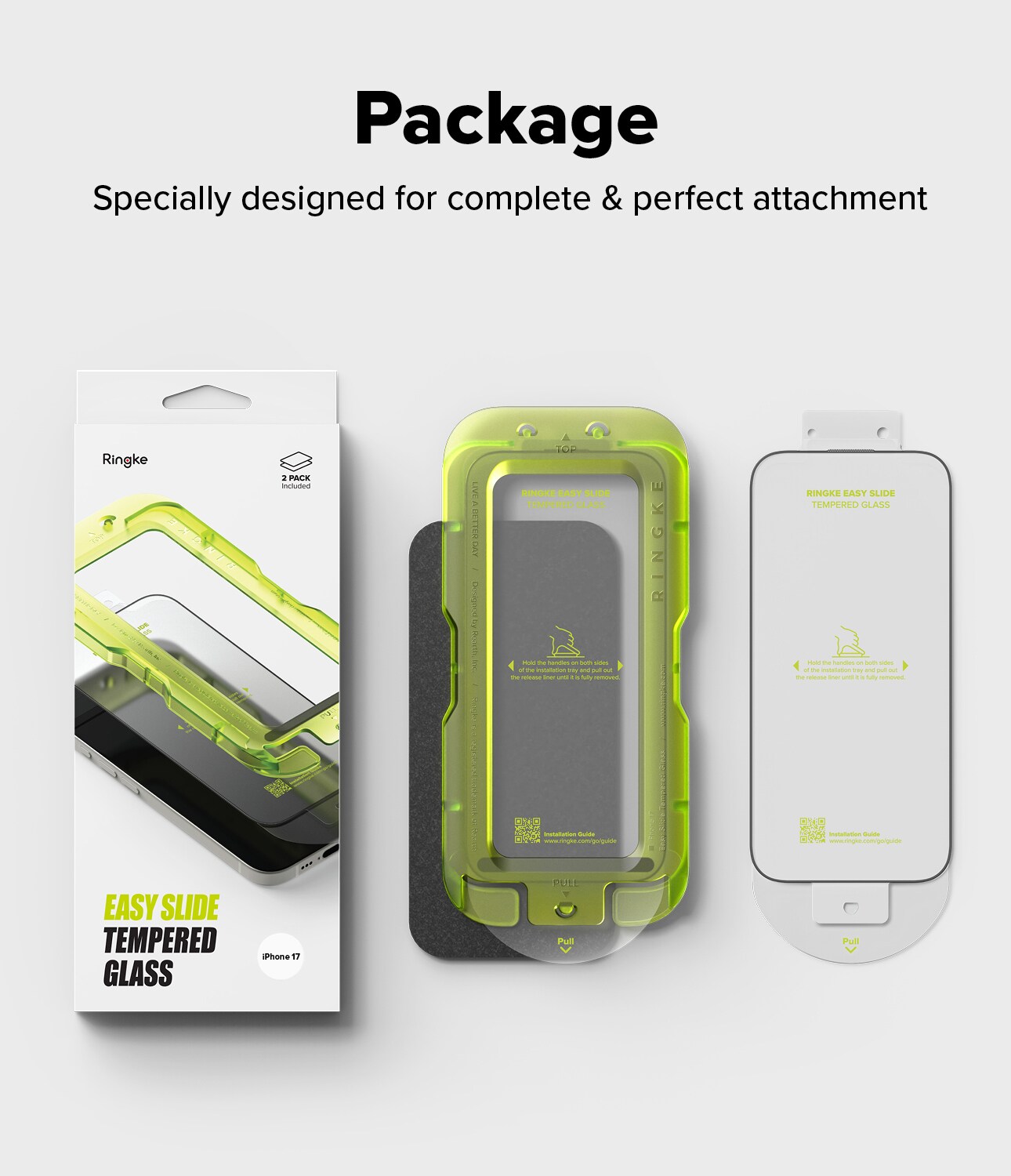 iPhone 17 Skærmbeskytter i glas med monteringsramme (2-pak)