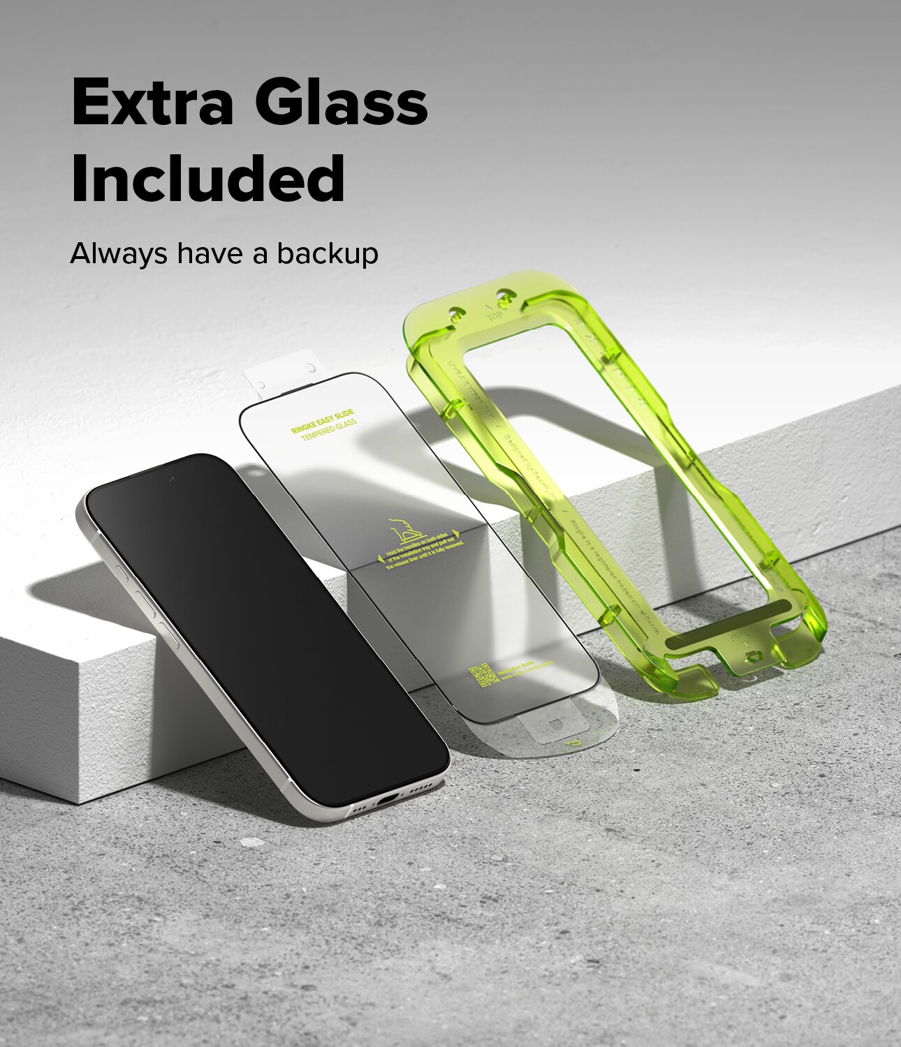 iPhone 17 Skærmbeskytter i glas med monteringsramme (2-pak)