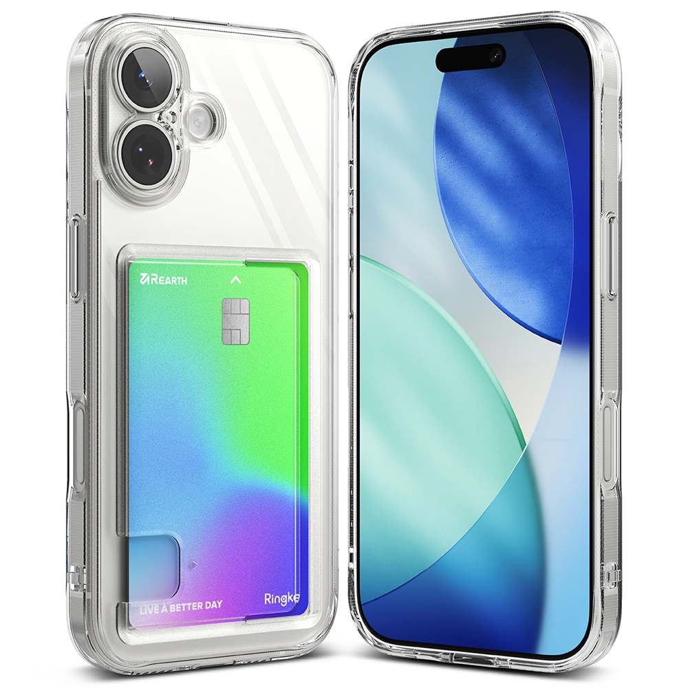 iPhone 17 Fusion cover med kortholder, Gennemsigtig