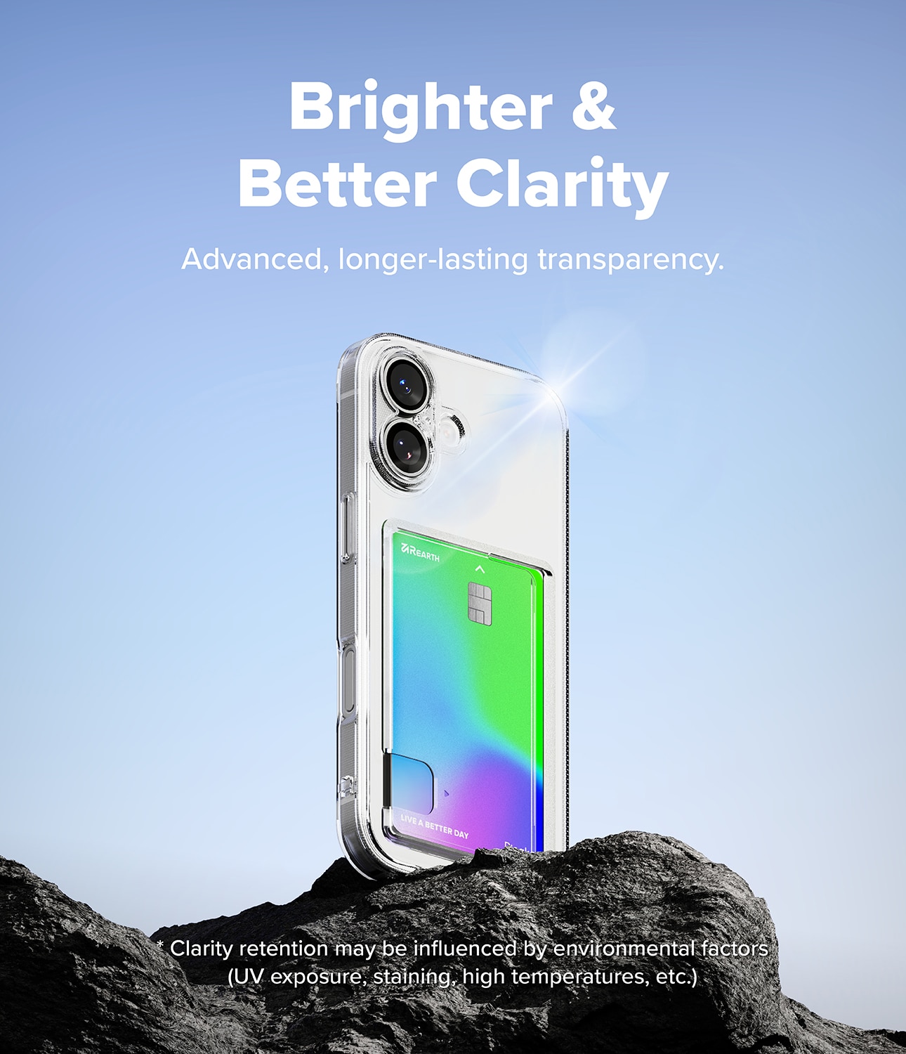 iPhone 17 Fusion cover med kortholder, Gennemsigtig