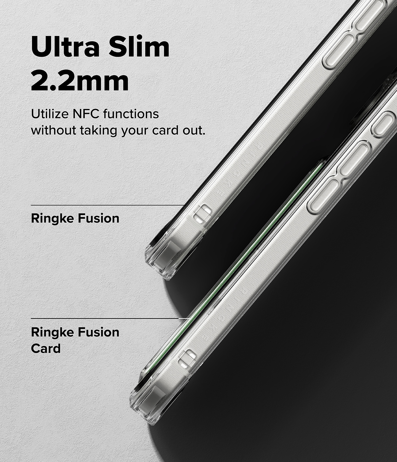 iPhone 17 Fusion cover med kortholder, Gennemsigtig