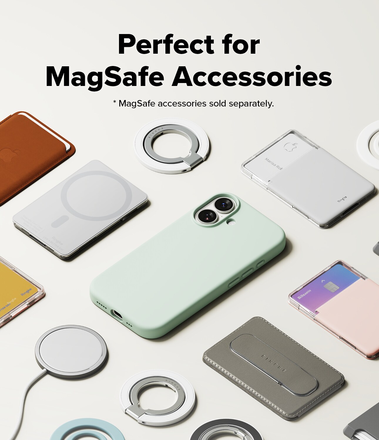 iPhone 17 MagSafe silikonecover, Soft Mint