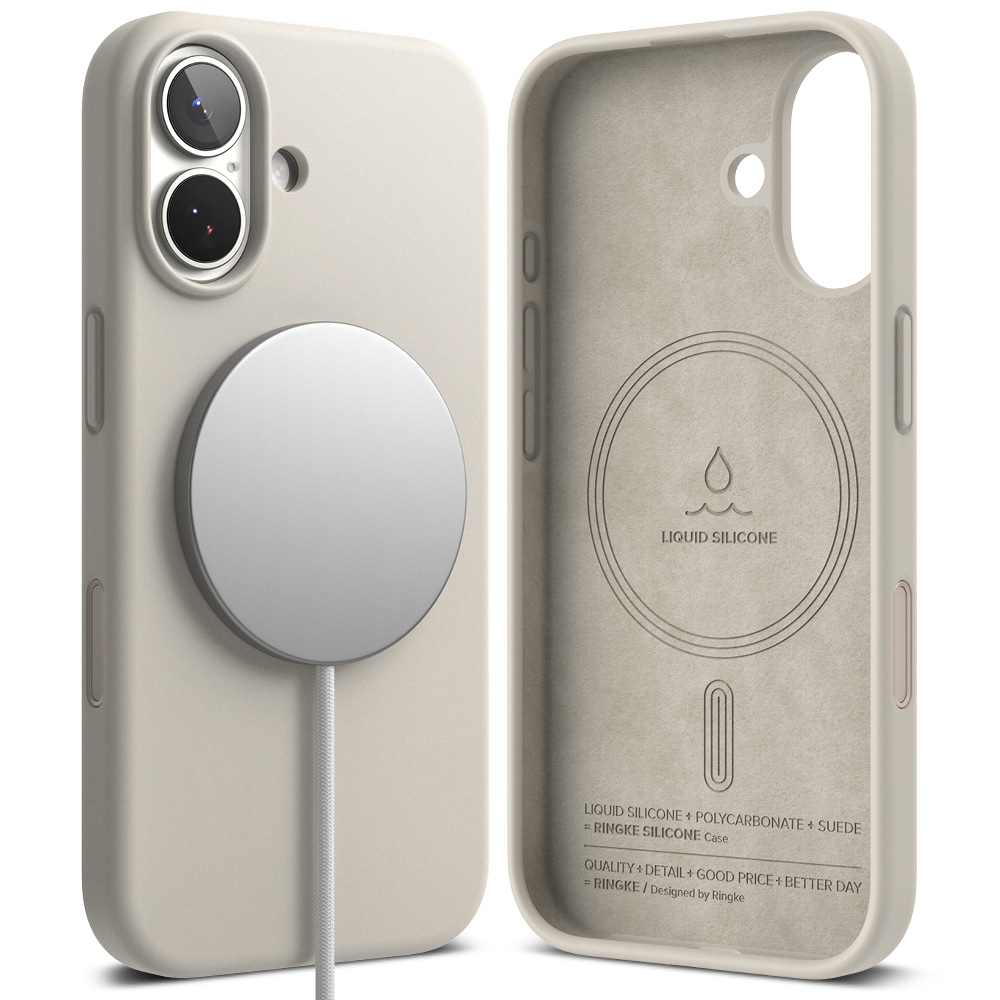 iPhone 17 MagSafe silikonecover, Stone