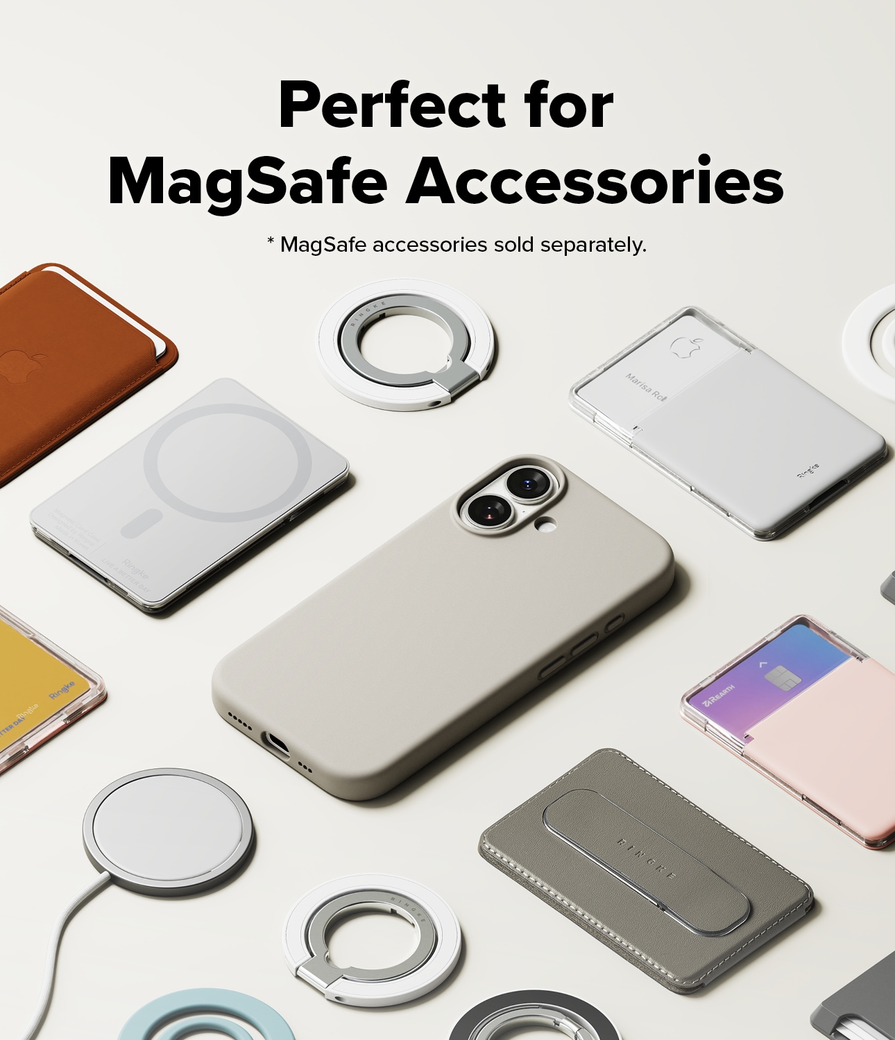 iPhone 17 MagSafe silikonecover, Stone