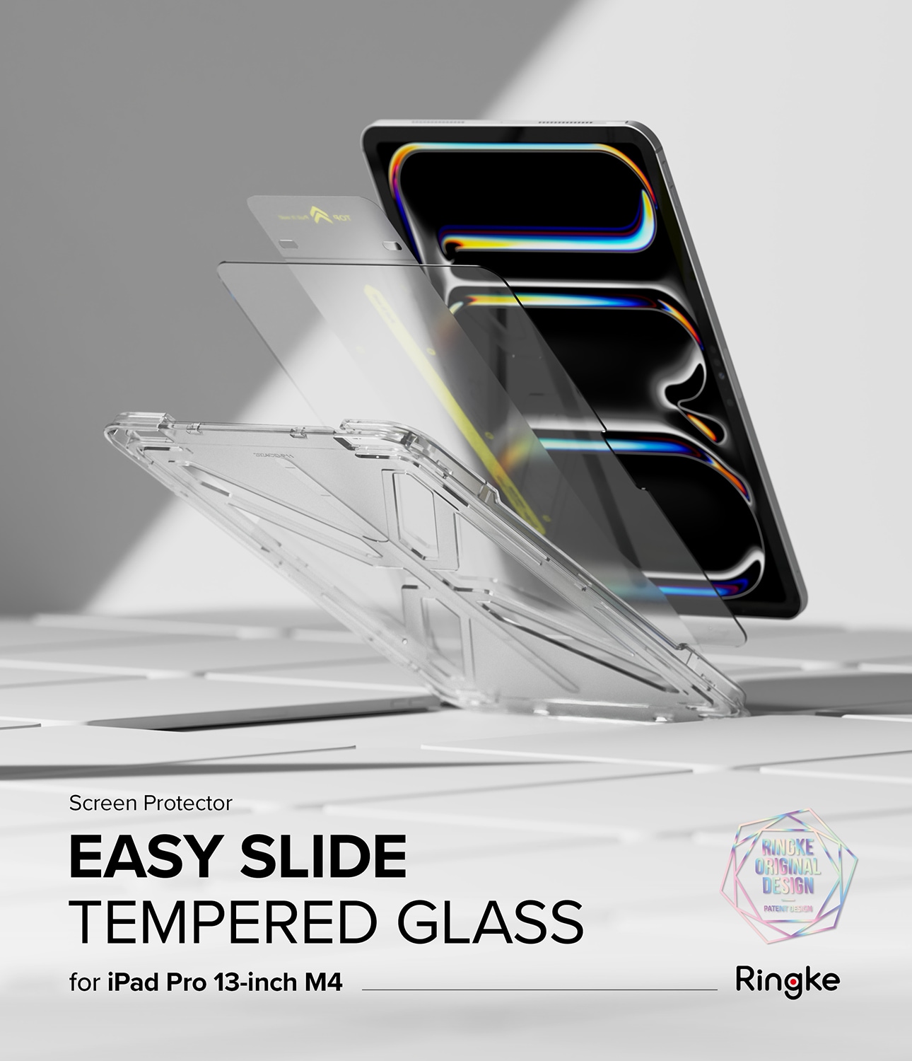 Apple iPad Pro 13 8th Gen (2025) Skærmbeskytter i glas med monteringsramme