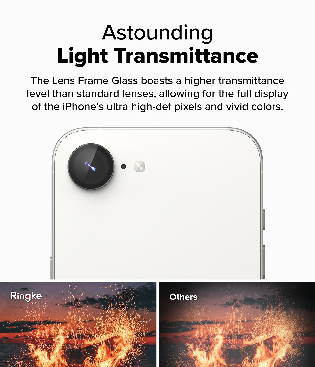 iPhone 16e 2-pak linsebeskyttere med aluminiumsramme, Sort