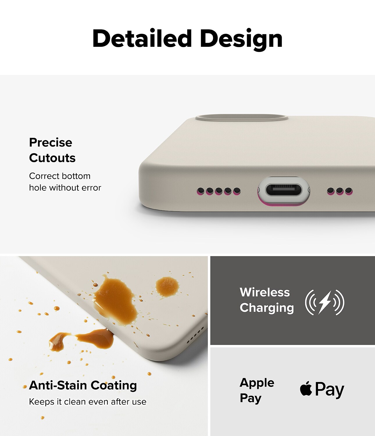 iPhone 16e MagSafe silikonecover, Stone