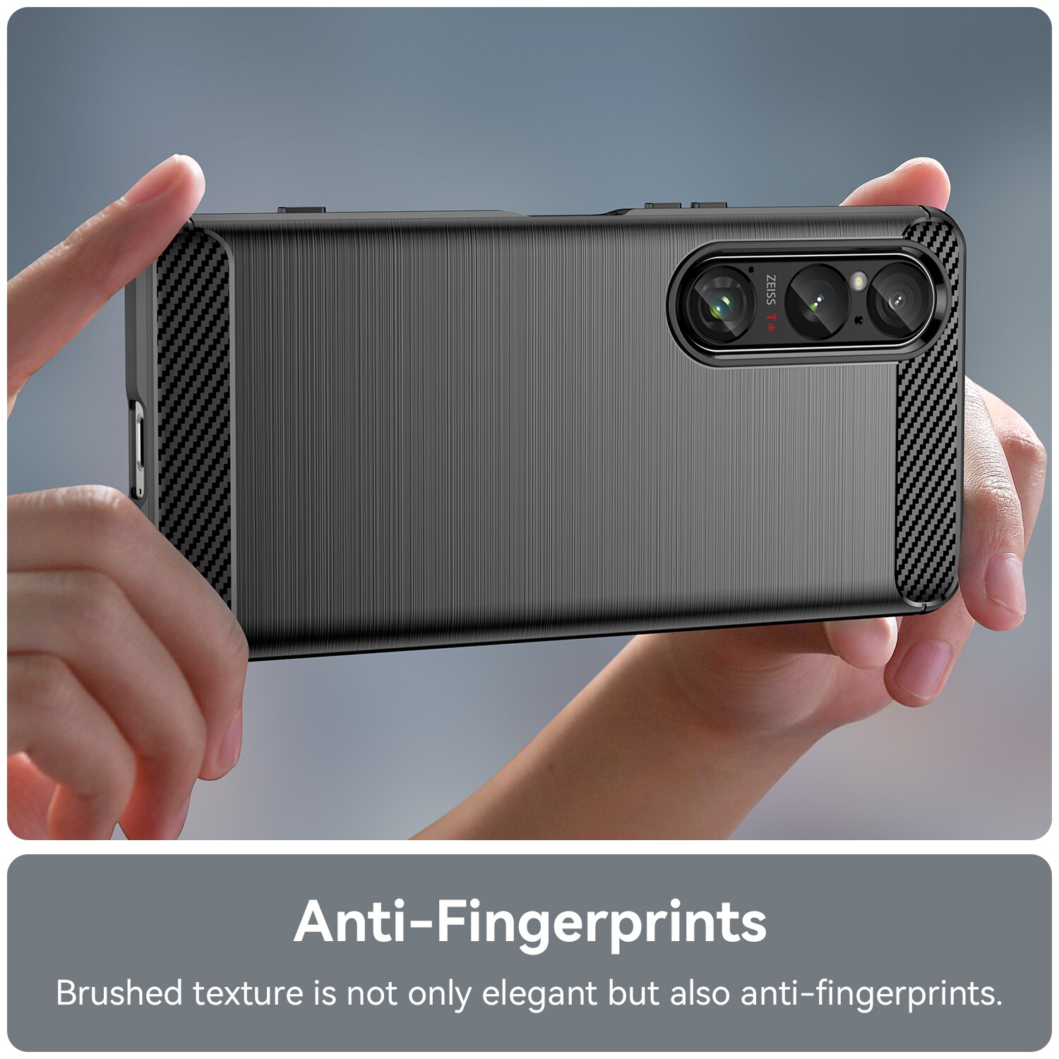 Sony Xperia 1 VI TPU-cover Brushed, Sort