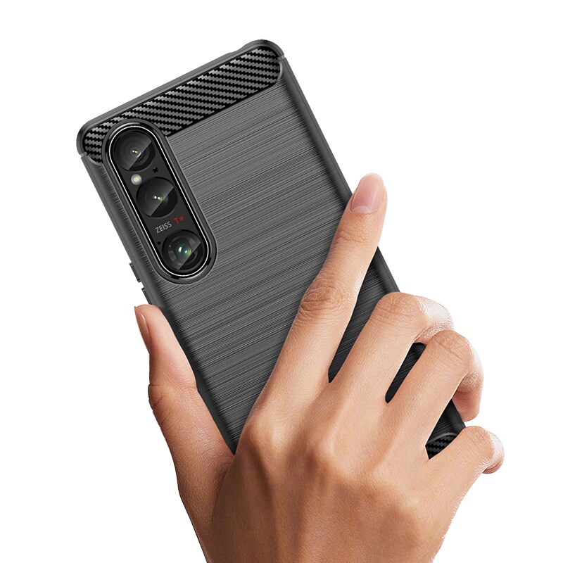Sony Xperia 1 VI TPU-cover Brushed, Sort