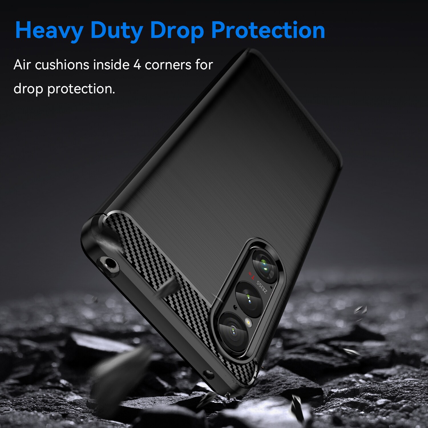 Sony Xperia 1 VI TPU-cover Brushed, Sort