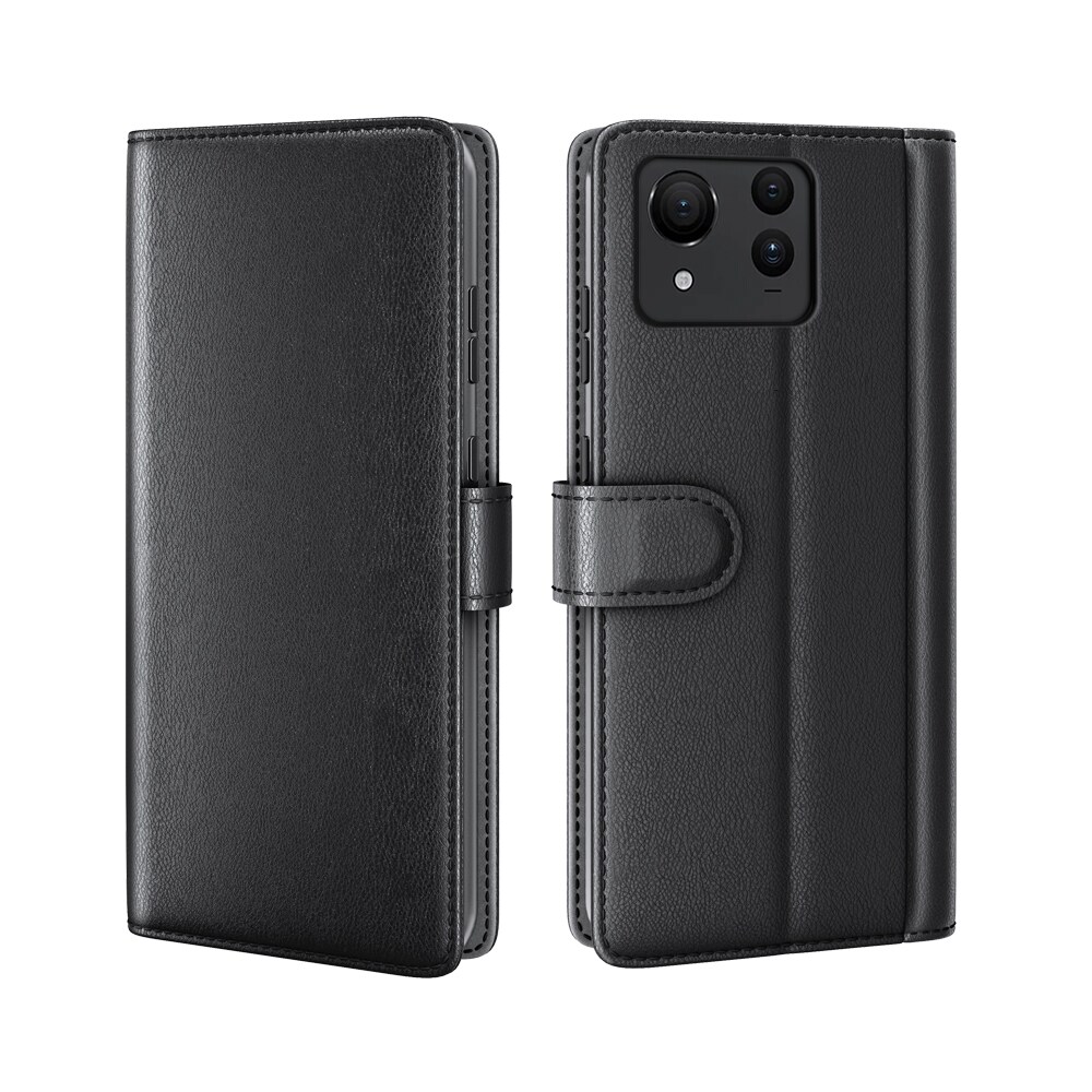 Asus Zenfone 11 Ultra Slankt mobiletui i ægte læder, Sort