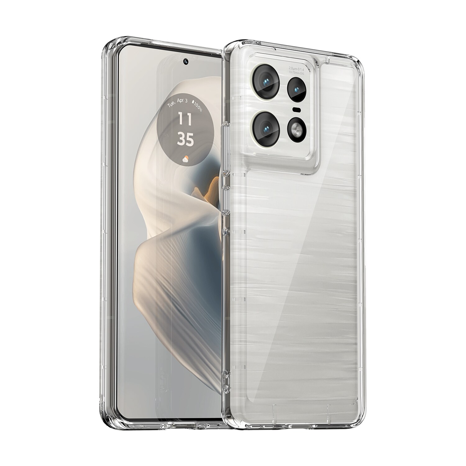 Motorola Edge 50 Pro Crystal Hybrid-cover, Gennemsigtig
