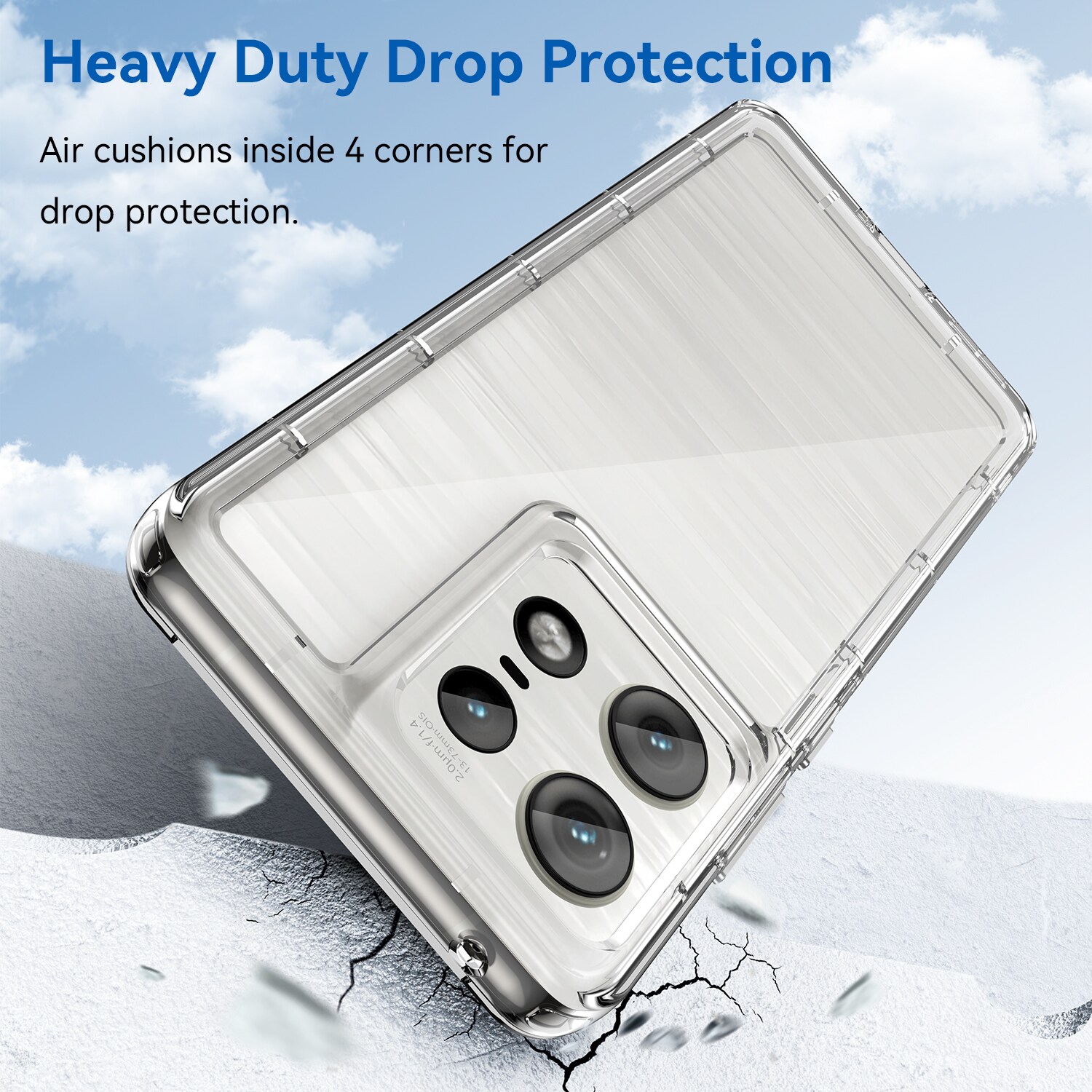 Motorola Edge 50 Pro Crystal Hybrid-cover, Gennemsigtig