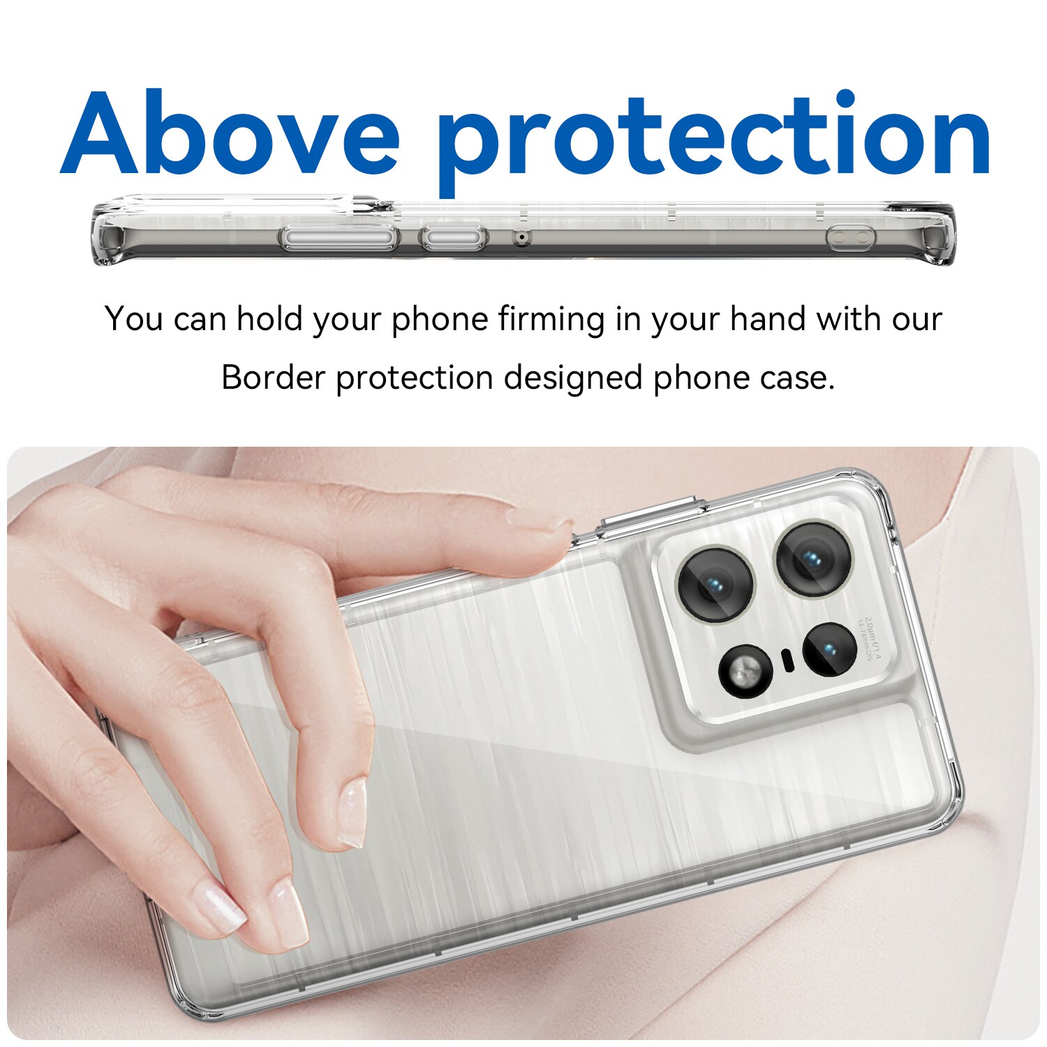Motorola Edge 50 Pro Crystal Hybrid-cover, Gennemsigtig