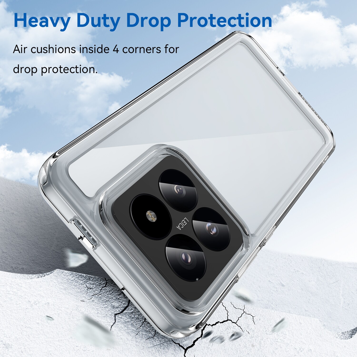 Xiaomi 14 Pro Crystal Hybrid-cover, Gennemsigtig
