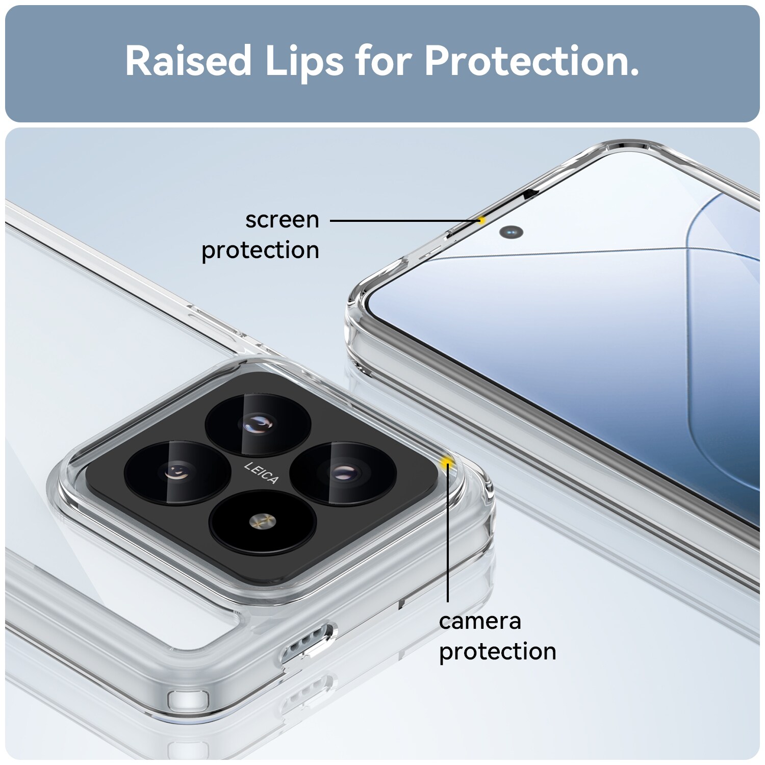 Xiaomi 14 Pro Crystal Hybrid-cover, Gennemsigtig