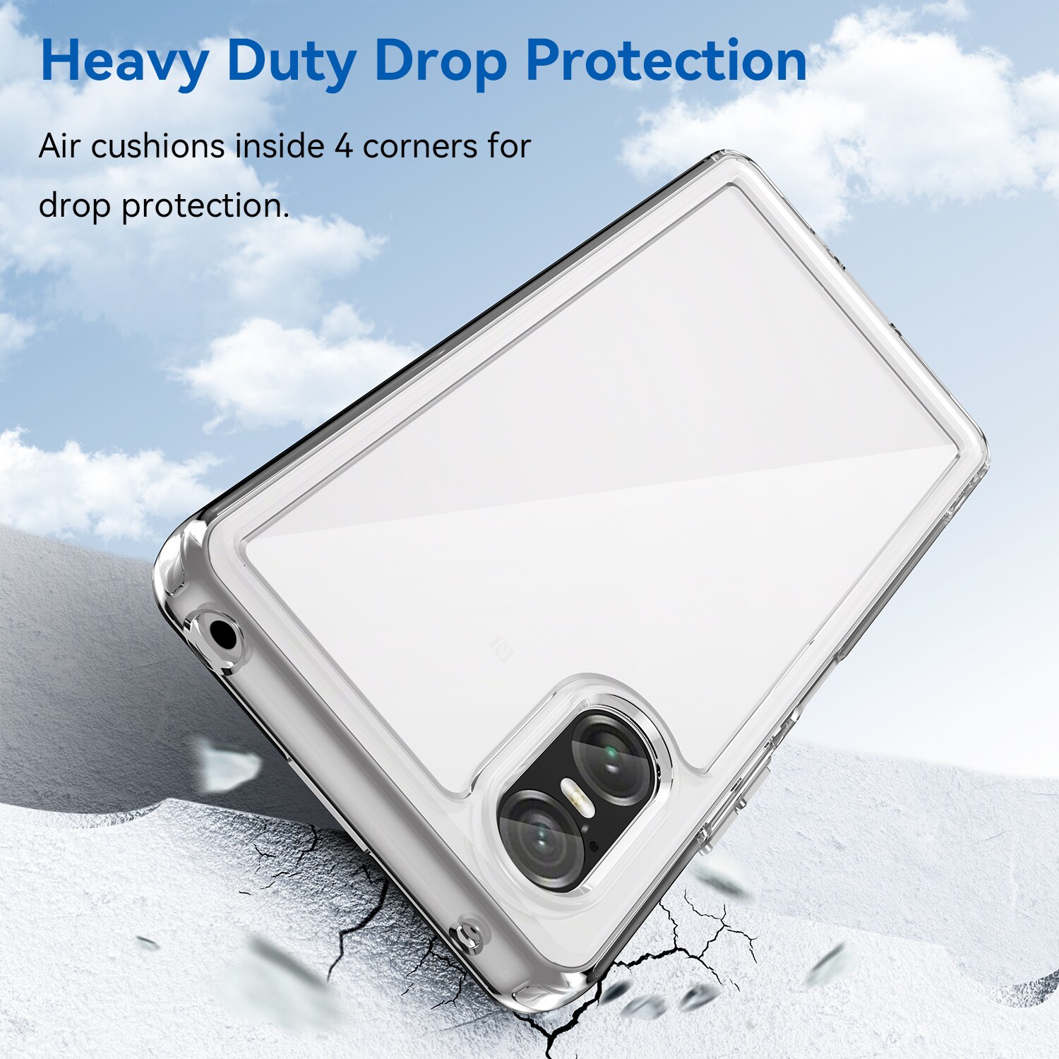 Sony Xperia 10 VI Crystal Hybrid-cover, Gennemsigtig