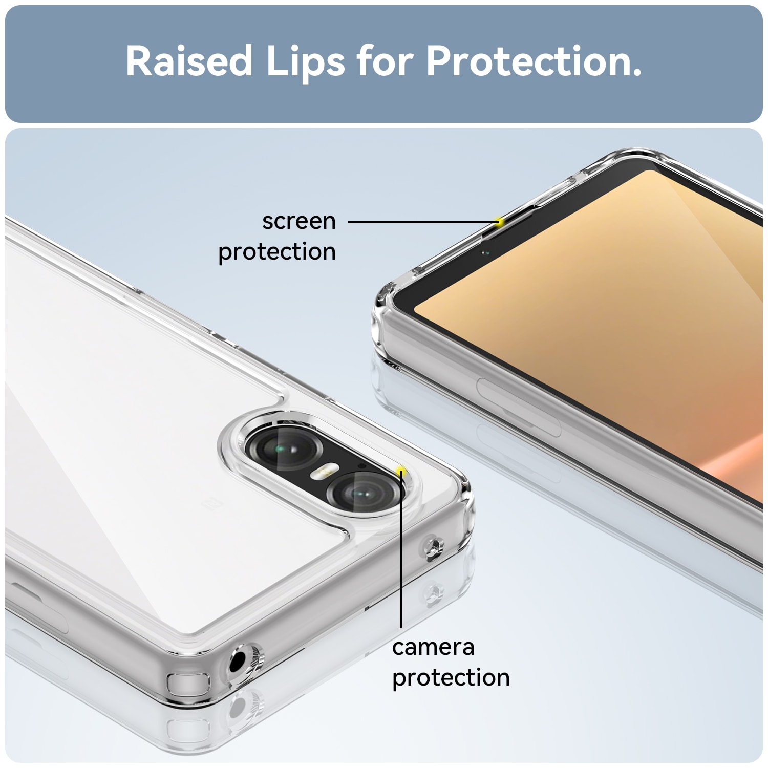 Sony Xperia 10 VI Crystal Hybrid-cover, Gennemsigtig