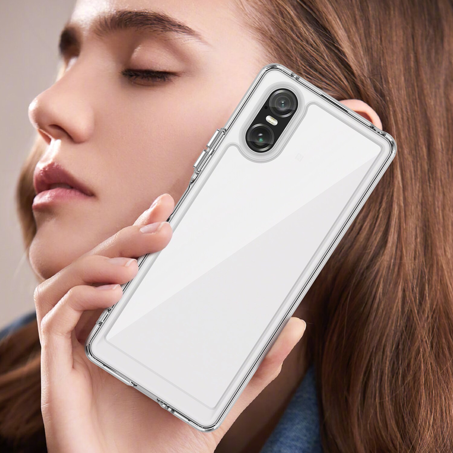 Sony Xperia 10 VI Crystal Hybrid-cover, Gennemsigtig