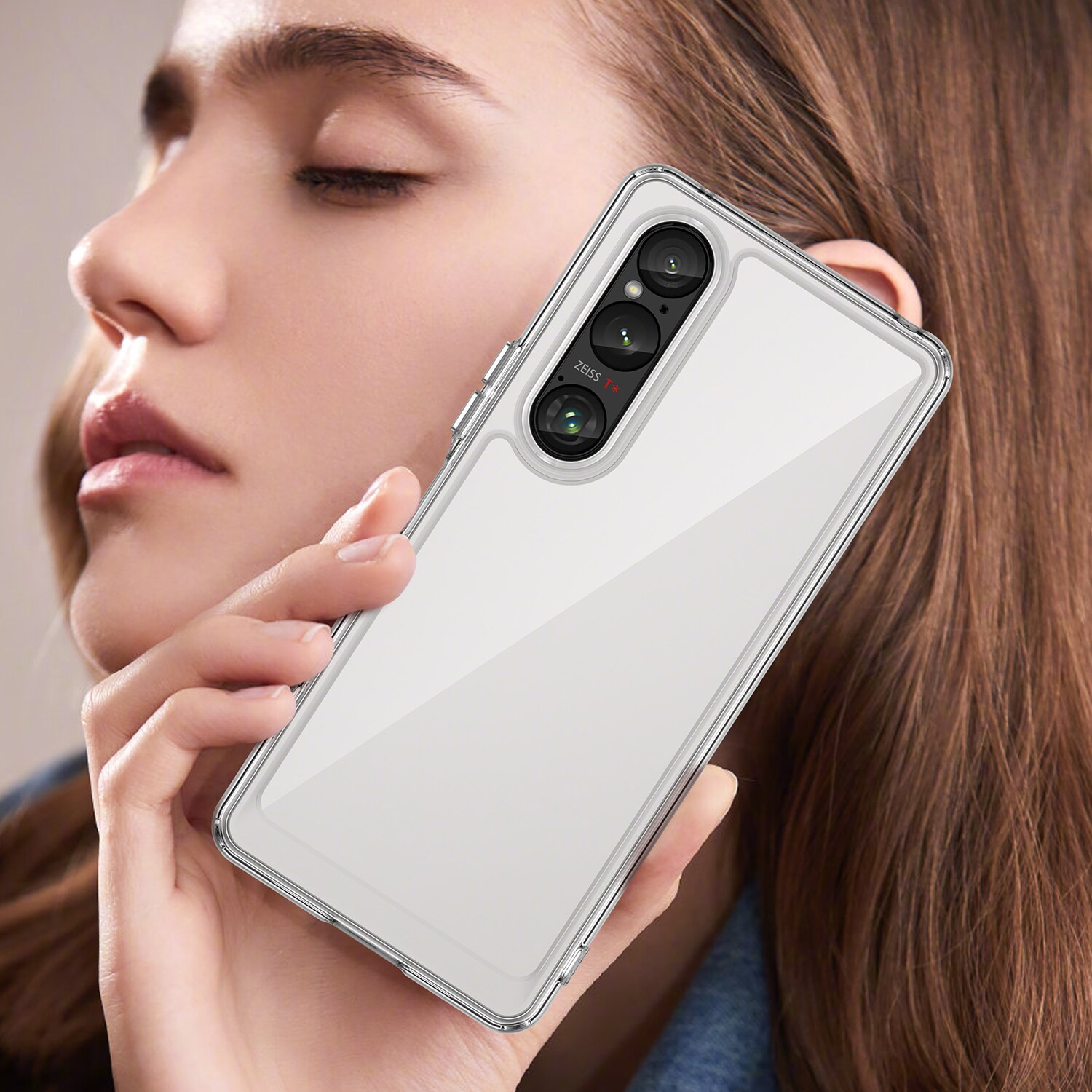 Sony Xperia 1 VI Crystal Hybrid-cover, Gennemsigtig