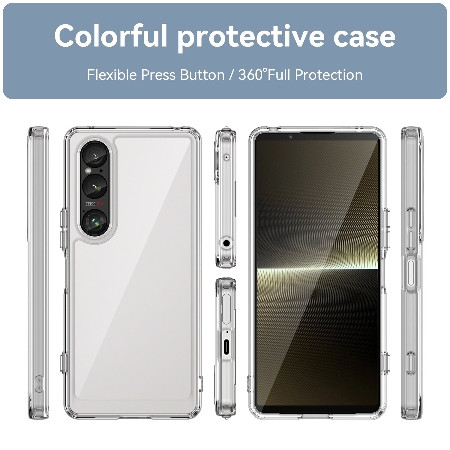 Sony Xperia 1 VI Crystal Hybrid-cover, Gennemsigtig