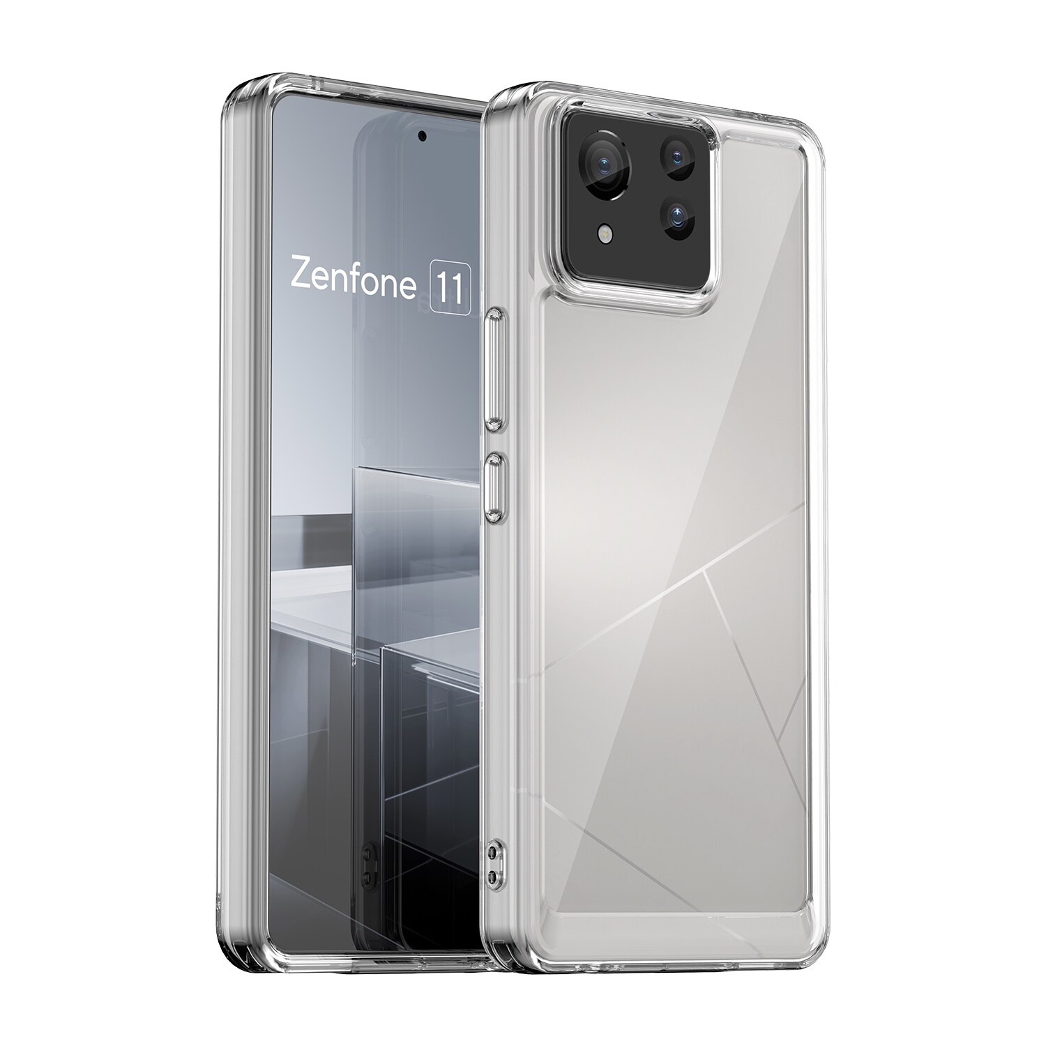 Asus Zenfone 11 Ultra Crystal Hybrid-cover, Gennemsigtig