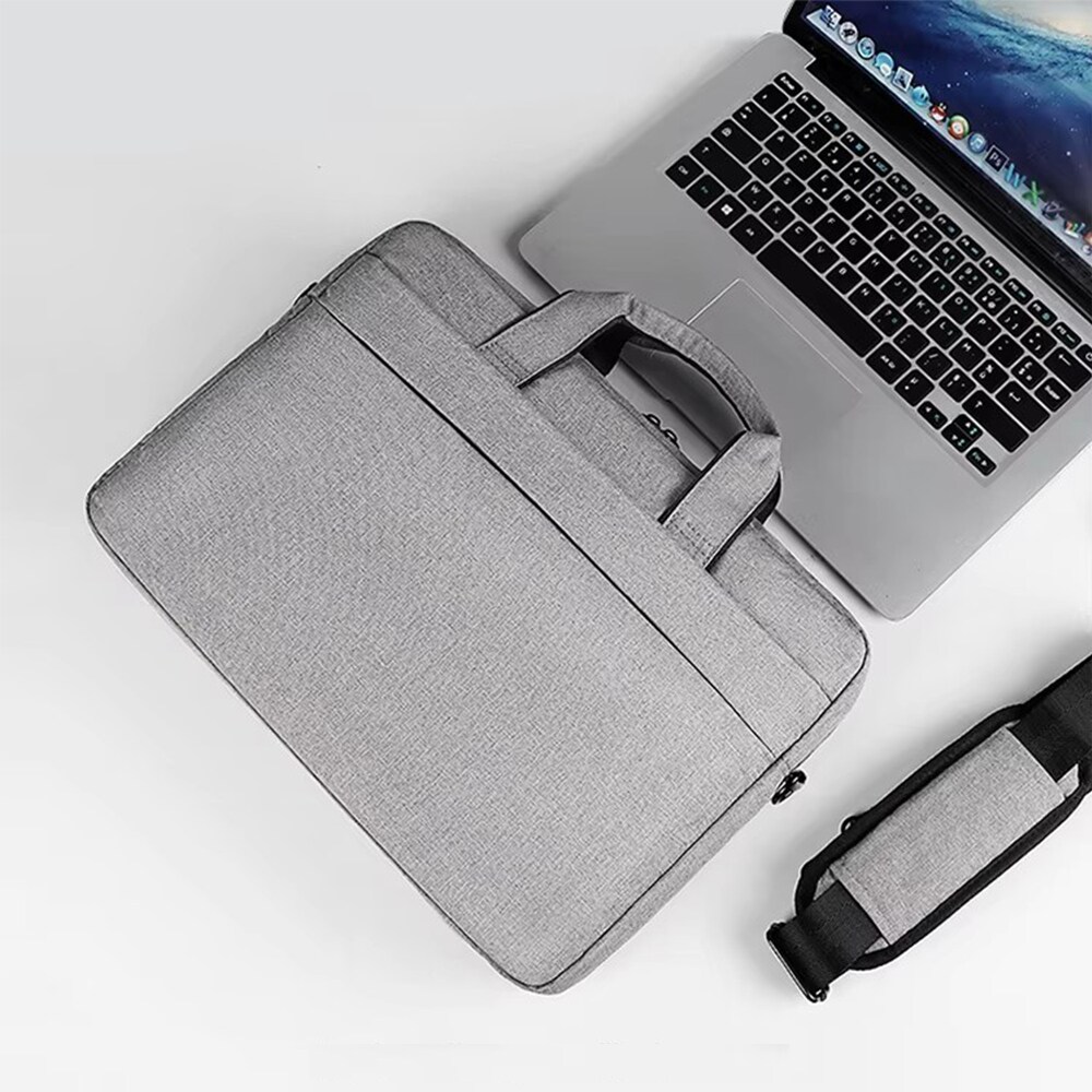 13.3" laptoptaske med skulderrem, Grå