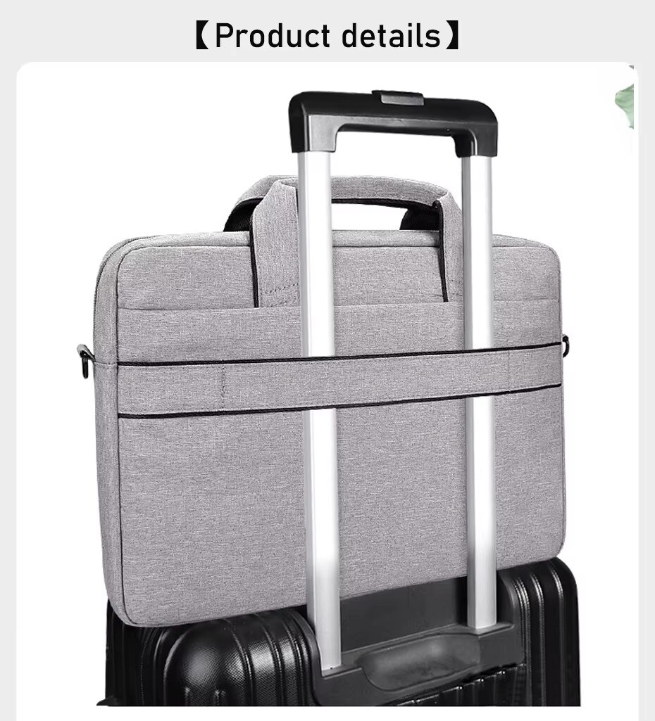13.3" laptoptaske med skulderrem, Grå