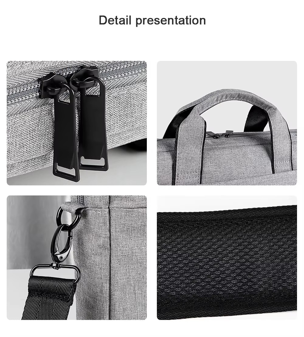13.3" laptoptaske med skulderrem, Grå