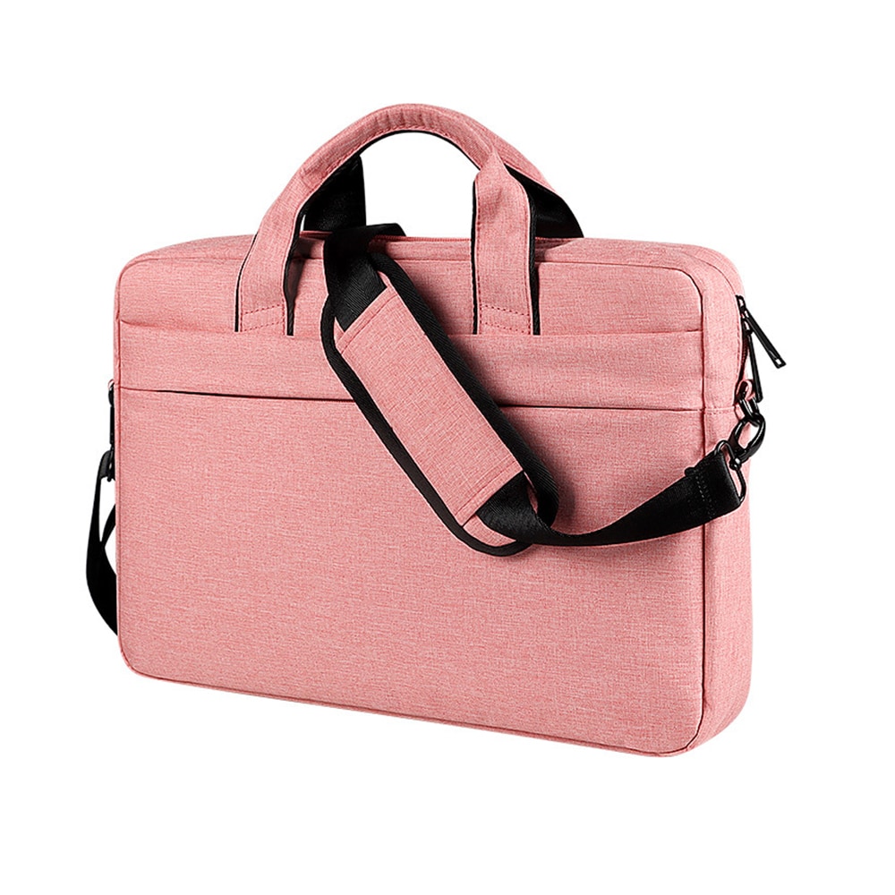 13.3" laptoptaske med skulderrem, Lyserød