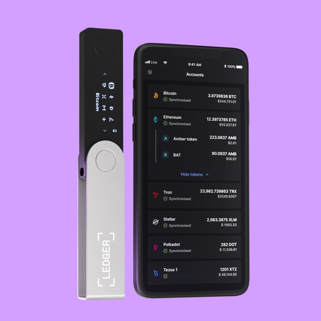 Nano X Krypto hardware pung, Sort