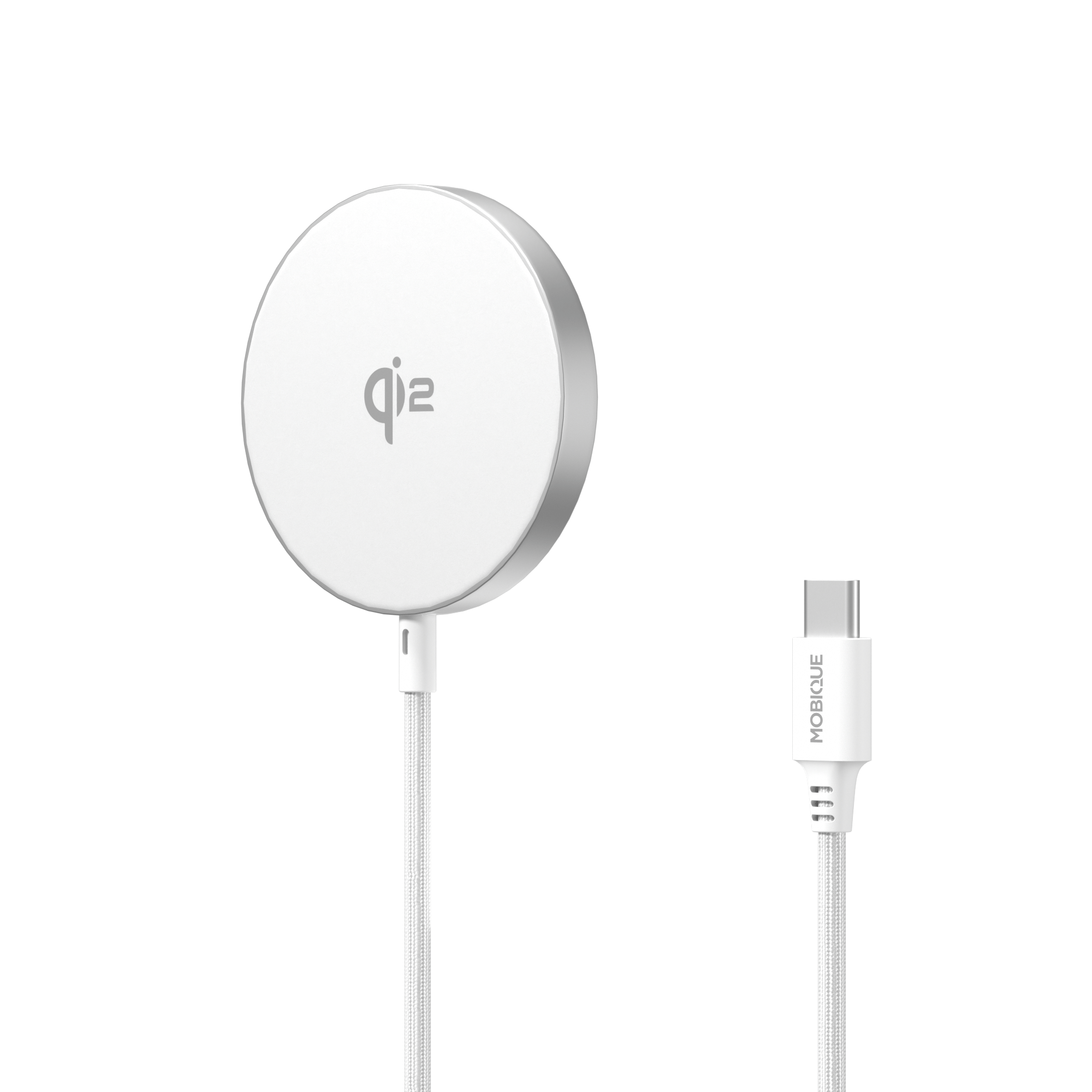 iPhone 17 Pro Max Qi2 magnetisk trådløs oplader 15W, Hvid