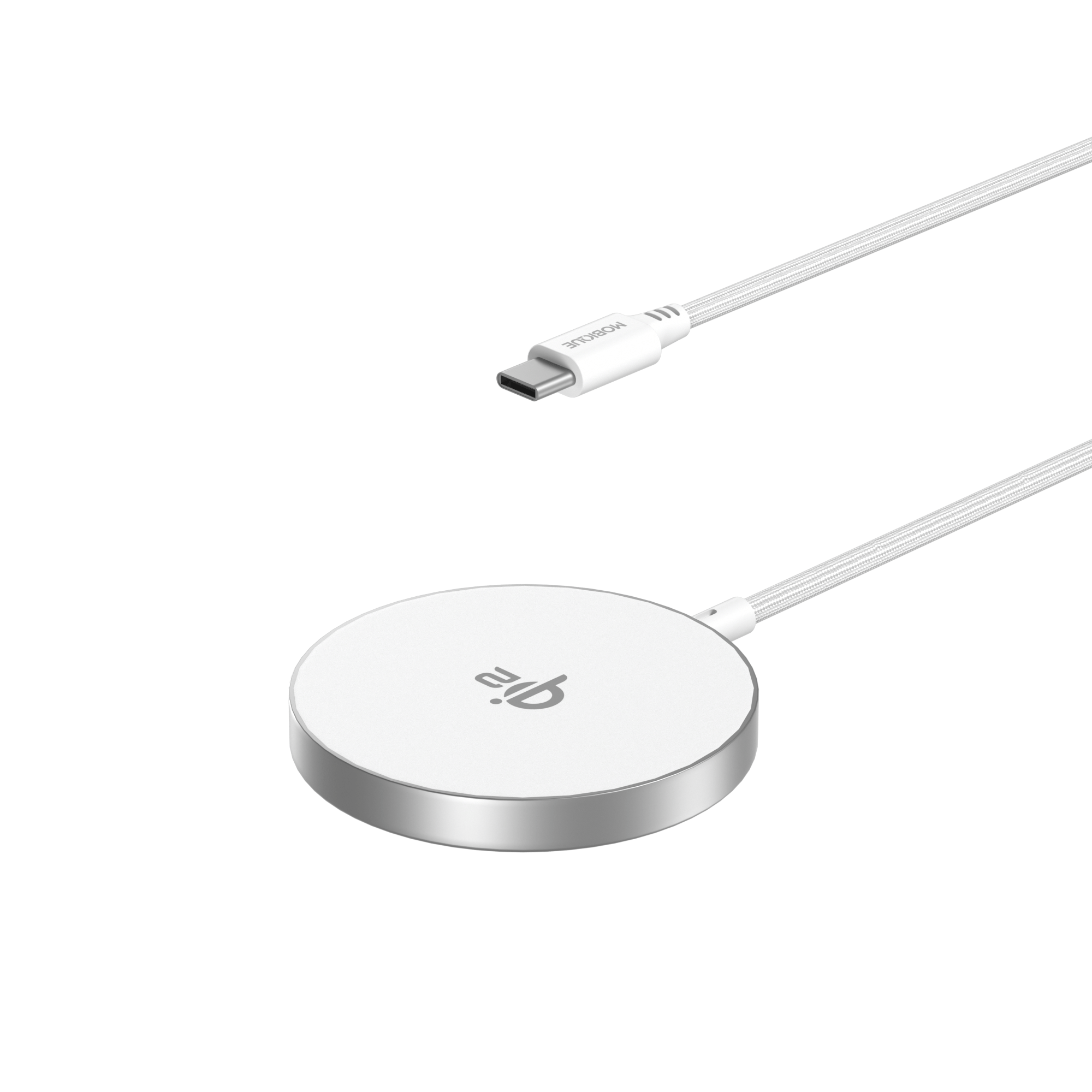 iPhone 17 Pro Max Qi2 magnetisk trådløs oplader 15W, Hvid