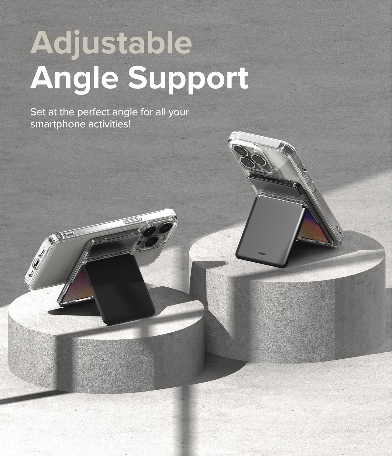 MagSafe Magnetic Stand Card Slot kortholder, Clear/Black